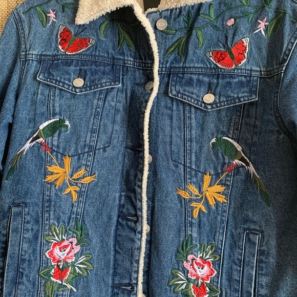 Belle Vere Women Jacket Coat Denim Size XS Nature Fleece Fashion Casual - Picture 2 of 6